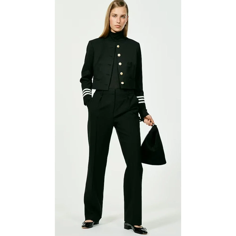 J Crew Portia Pants 2 Black NWT Trousers Wool CC493 J.Crew Academia Career